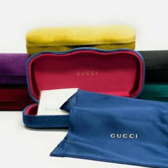 Gucci Men's 51mm Eyeglasses New Gold Black - Picture 5 of 5
